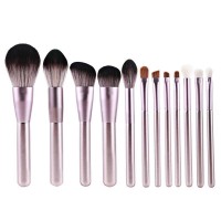 12pcs Makeup Brushes Wooden Handle Private Label Custom Logo Synthetic Hair Professional Cosmetic Make Up Brush Set