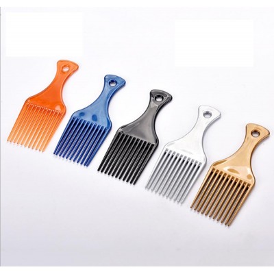 CW-PTB-0006 hot sale plastic afro wide tooth fork flat hair pick comb oil hair tool